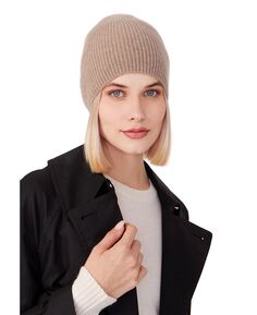 Женская шапка-бини из 100% чистого кашемира в рубчик Style Republic