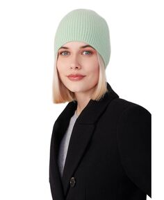 Женская шапка-бини из 100% чистого кашемира в рубчик Style Republic, зеленый