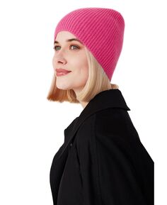 Женская шапка-бини из 100% чистого кашемира в рубчик Style Republic, розовый
