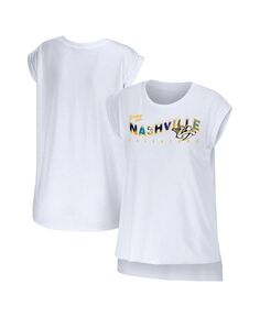 Женская белая футболка \&quot;Нэшвилл Предаторз\&quot; с приветствием от мышц WEAR by Erin Andrews, белый