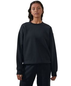 Женский плюшевый свитер с круглым вырезом Essential COTTON ON, черный