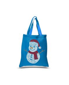 Рождественский снеговик — маленькая сумка-тоут Word Art LA Pop Art