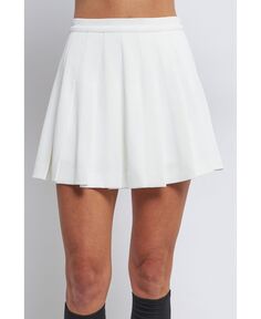 Женская плиссированная теннисная юбка English Factory, белый