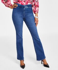 Женские джинсы Bootcut с высокой посадкой и асимметричной талией I.N.C. International Concepts