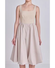 Женское комбинированное платье-миди Grey Lab