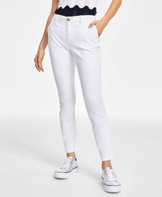 Женские брюки-чинос прямого кроя с манжетами TH Flex Hampton Tommy Hilfiger, белый