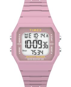 Унисекс цифровые цифровые часы Ironman Classic розовые, силиконовые, 40 мм Timex, розовый