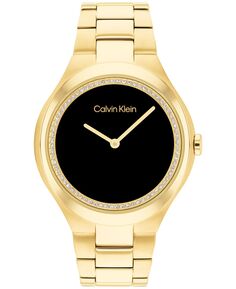 Женские кварцевые золотистые часы-браслет 2H из нержавеющей стали, 36 мм Calvin Klein, золотой