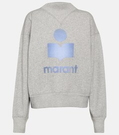 Толстовка Moby из джерси с логотипом MARANT ETOILE, серый