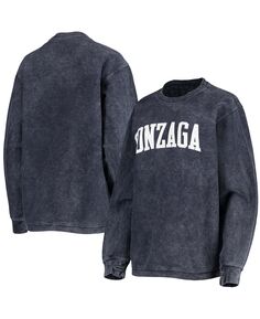 Женский темно-синий свитшот с удобным шнурком в винтажном стиле, базовый пуловер с аркой Gonzaga Bulldogs Pressbox, темно-синий