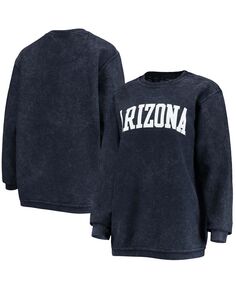 Женский темно-синий пуловер Arizona Wildcats с удобным шнурком в винтажном стиле, базовый пуловер с аркой Pressbox, темно-синий