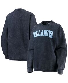 Женский темно-синий пуловер с вышивкой Villanova Wildcats Comfy Cord в винтажном стиле, базовый пуловер с аркой Pressbox, темно-синий