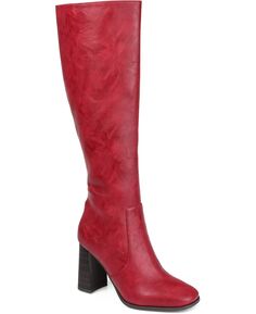 Женские широкие ботинки Karima до икры Journee Collection, красный