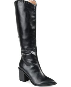 Женские ботинки в стиле вестерн Daria с широкими икрами Journee Collection, черный