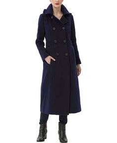 Женское шерстяное прогулочное пальто Laila с длинным капюшоном kimi + kai, темно-синий