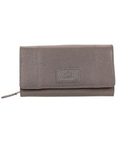 Женский мини-клатч-клатч с защитой RFID из коллекции Pebbled Collection Mancini, серый