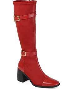 Женские широкие ботинки Gaibree до икры Journee Collection, красный