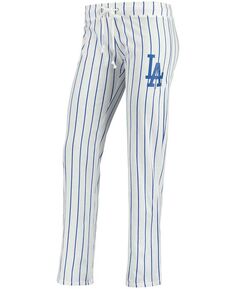 Женские белые ночные брюки в тонкую полоску Los Angeles Dodgers Vigor Concepts Sport, белый