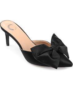 Женские туфли на каблуке с бантом и тиаррой Journee Collection, черный