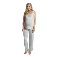 Женская майка и брюки Joy, пижамный комплект для беременных и кормящих мам Everly Grey