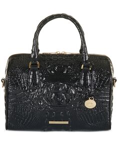 Кожаная сумка-портфель с тиснением Stacy Melbourne Brahmin