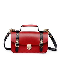 Женская сумка через плечо Snapper из натуральной кожи OLD TREND, красный
