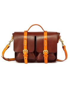 Женская сумка-портфель Speedwell из натуральной кожи OLD TREND, коричневый