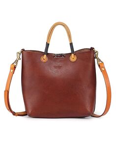 Женская мини-сумка-тоут Outwest из натуральной кожи OLD TREND, коричневый