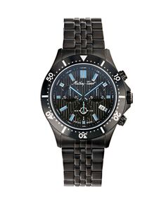 Мужские часы Expedition Chronograph Collection, черные часы с браслетом из нержавеющей стали, 43 мм Mathey-Tissot, черный