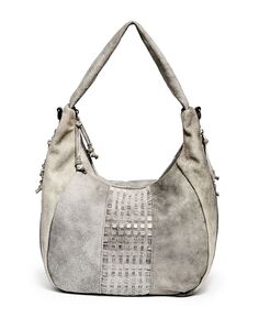 Женская сумка-хобо-трансформер Dorado из натуральной кожи OLD TREND, серый