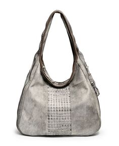 Женская расширяемая сумка-хобо Dorado из натуральной кожи OLD TREND, серый