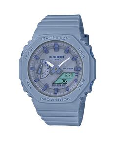 Женские цифровые кварцевые аналоговые часы с монотонной синей смолой, 42,9 мм, GMAS2100BA22 G-Shock, синий