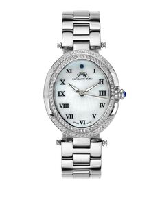 Женские часы South Sea с овальным браслетом и кристаллами из нержавеющей стали 106ESSO Porsamo Bleu, серебро