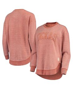 Женский пуловер с пончовиллой Texas Longhorns Texas Orange Texas Longhorns Pressbox