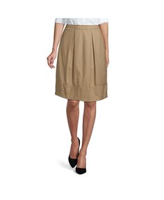 Школьная форма, женская плиссированная юбка до колена Lands&apos; End, хаки