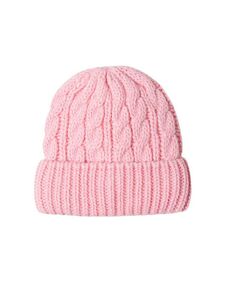 Женская зимняя вязаная шапка-бини с флисовой подкладкой Style Republic, розовый