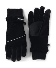 Женские зимние перчатки EZ Squall с сенсорным экраном Lands&apos; End, черный