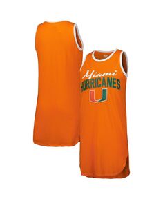 Женская оранжевая ночная рубашка Miami Hurricanes Tank Concepts Sport