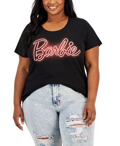 Модная футболка больших размеров с графическим принтом «Барби» Air Waves, черный