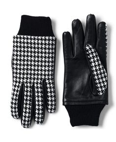 Женские кожаные перчатки EZ с подкладкой для сенсорного экрана Lands&apos; End