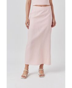 Женская льняная юбка-макси endless rose, розовый