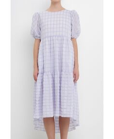 Женское клетчатое платье миди English Factory