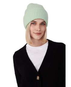Женская шапка крупной вязки из 100% чистого кашемира Style Republic, зеленый