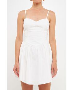 Женское вечернее мини-платье-бюстье endless rose, белый