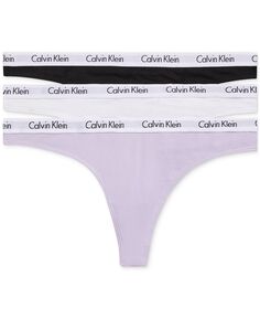 Комплект хлопкового нижнего белья Carousel из 3 стрингов QD3587 Calvin Klein