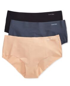 Женское нижнее белье-невидимки, комплект из 3 хипстерских трусов QD3559 Calvin Klein