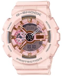 Женские аналогово-цифровые светло-розовые часы-браслет 49x46 мм GMAS110MP-4A1 G-Shock