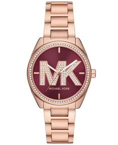 Женские часы Janelle с тремя стрелками из нержавеющей стали цвета розового золота, 36 мм Michael Kors, золотой
