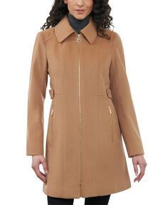 Женское пальто для миниатюрных размеров с длинными рукавами и молнией спереди Michael Kors