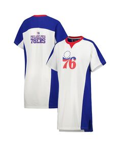 Женское белое платье-футболка Philadelphia 76ers Free Throw G-III 4Her by Carl Banks, белый